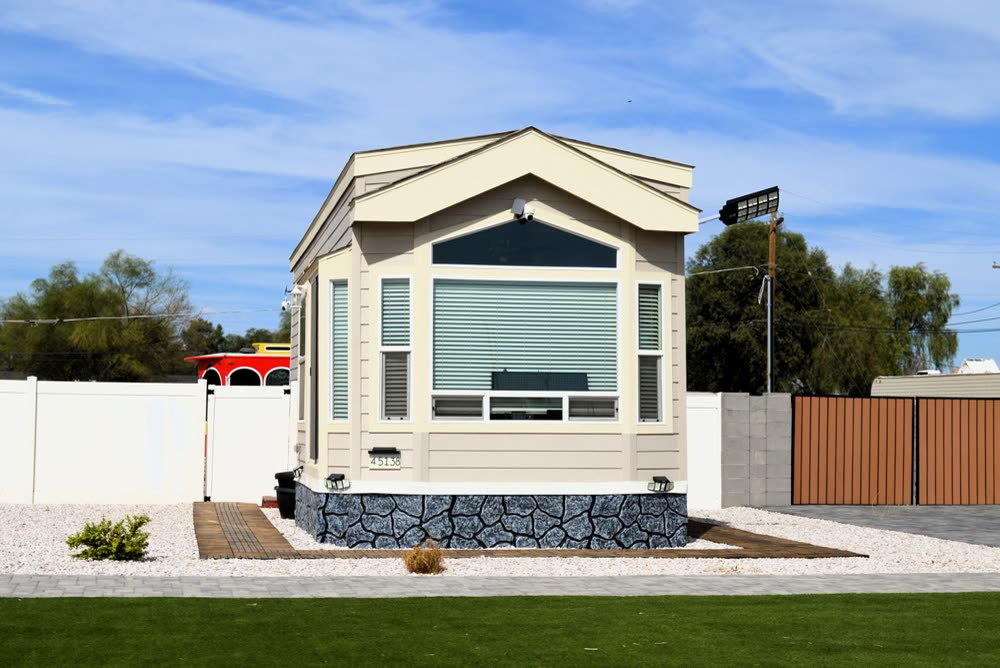 Tiny home on a prepared site